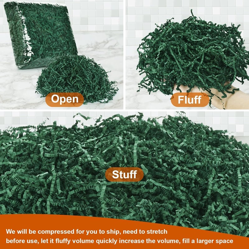 Darfukei Crinkle Paper Filler, Christmas Shredded Paper For Gift Baskets, 1/2LB (8 oz) Crinkle Cut Papers Shred, Bridesmaid Engagement Gift Boxes Bags Filler, Tissue Gifts Basket Boxes Bags Fillers, Packing Grass Confetti - Image 3